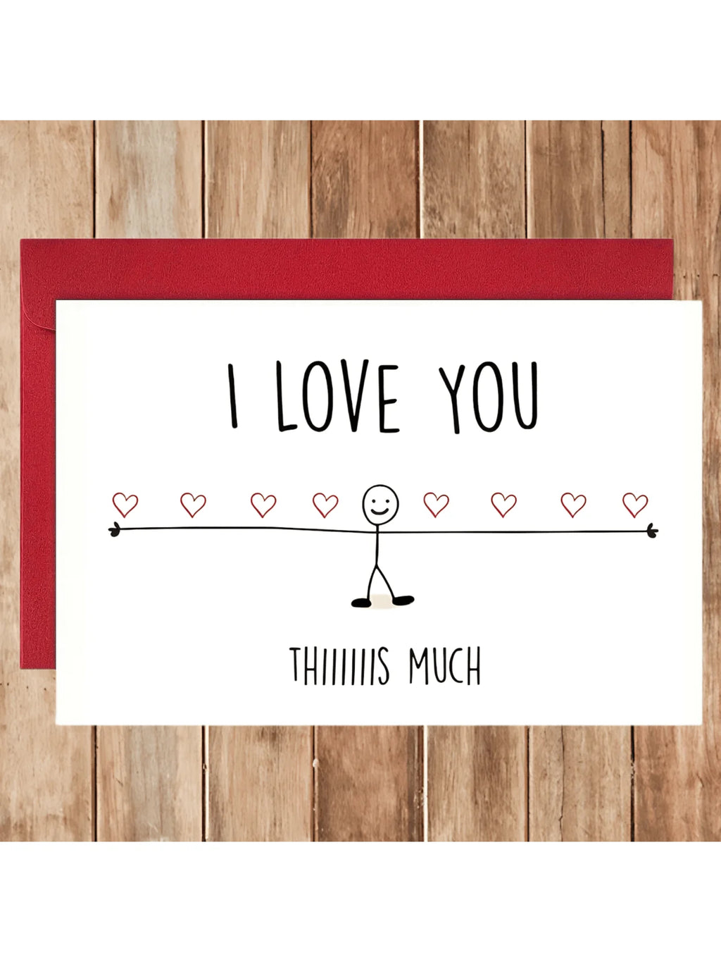 I Love You Card – Romantic Gift for Valentine's Day &amp; Anniversaries