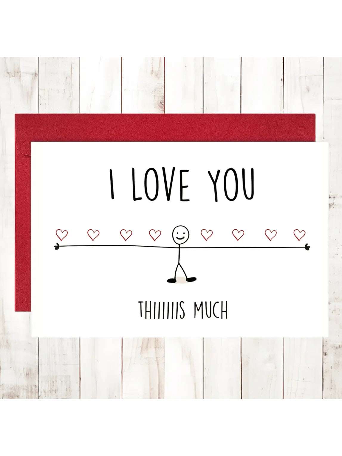 I Love You Card – Romantic Gift for Valentine's Day &amp; Anniversaries