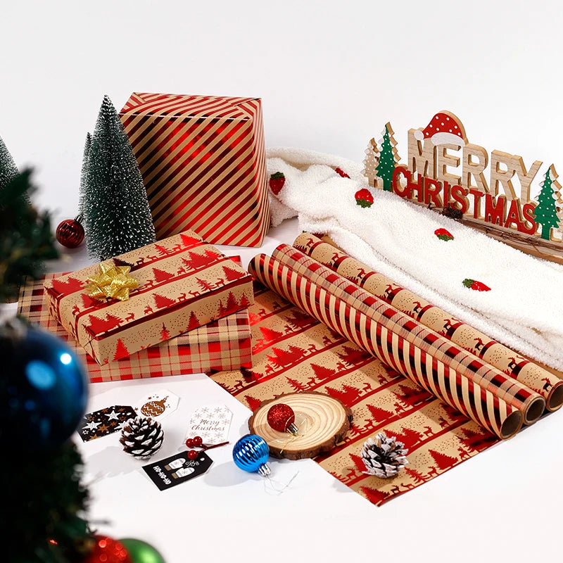 Christmas Gift Wrapping Paper Roll – Festive Holiday Design