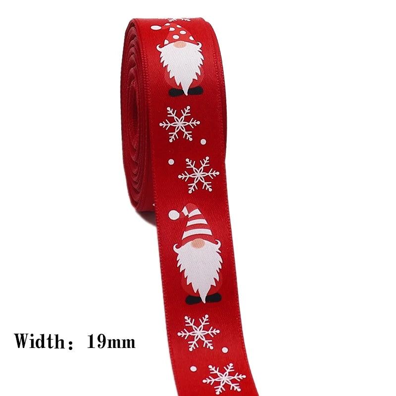 10 Yards 9MM/16MM/19MM/25MM Christmas Day Printed Grosgrain Ribbons For Hair Bows DIY Wedding Handmade Materials Y2021082001
