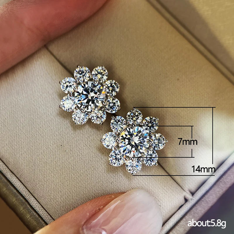 ✨CAOSHI Chic Flower-Shaped Zirconia Earrings – Elegant Floral Studs for Women