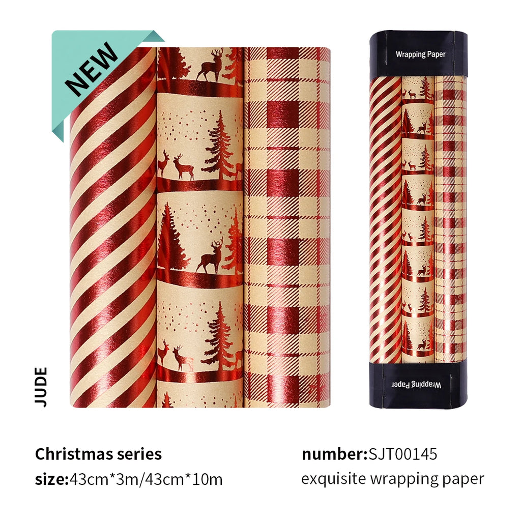 Christmas Gift Wrapping Paper Roll – Festive Holiday Design