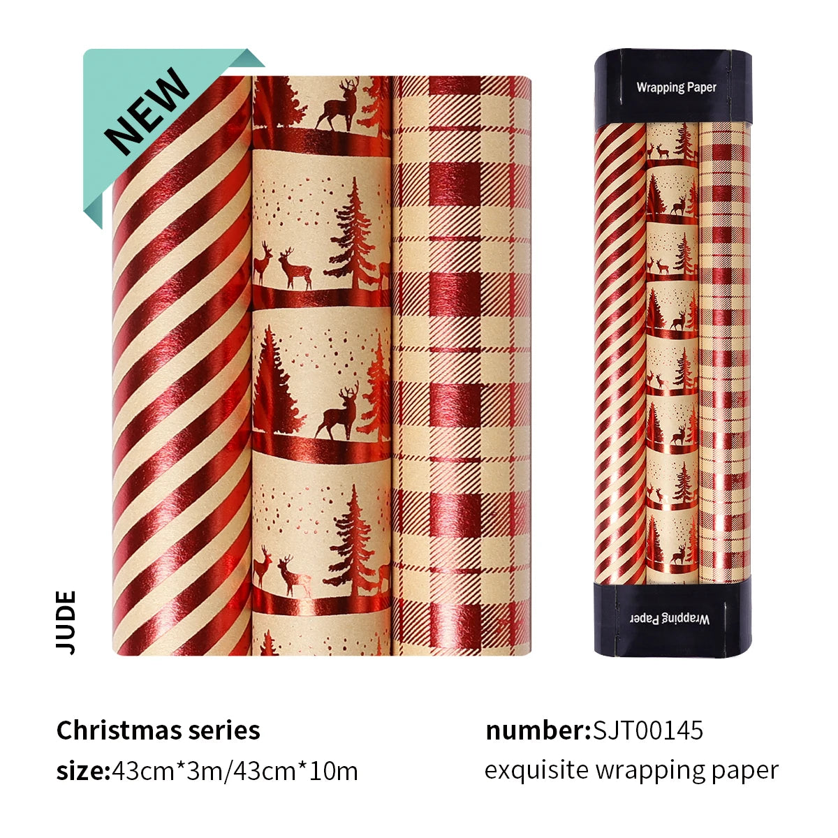 Christmas Gift Wrapping Paper Roll – Festive Holiday Design