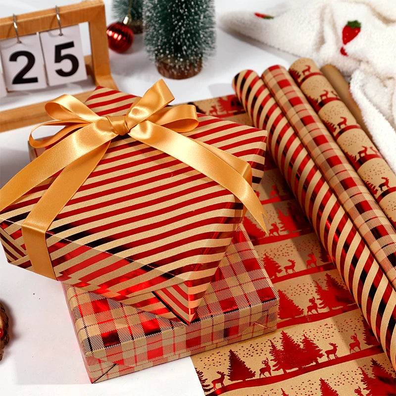 Christmas Gift Wrapping Paper Roll – Festive Holiday Design