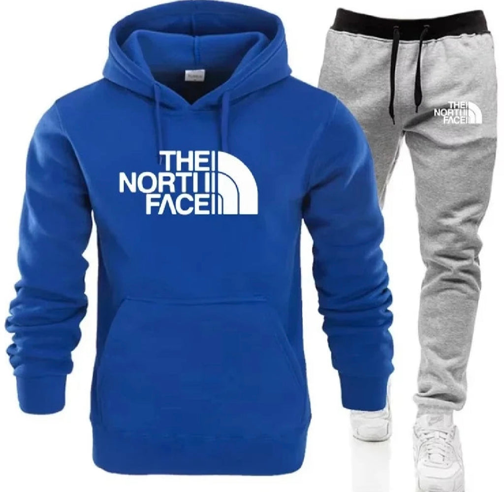 Men's Winter Fleece Hoodie Set – Outdoor Warm Tracksuit