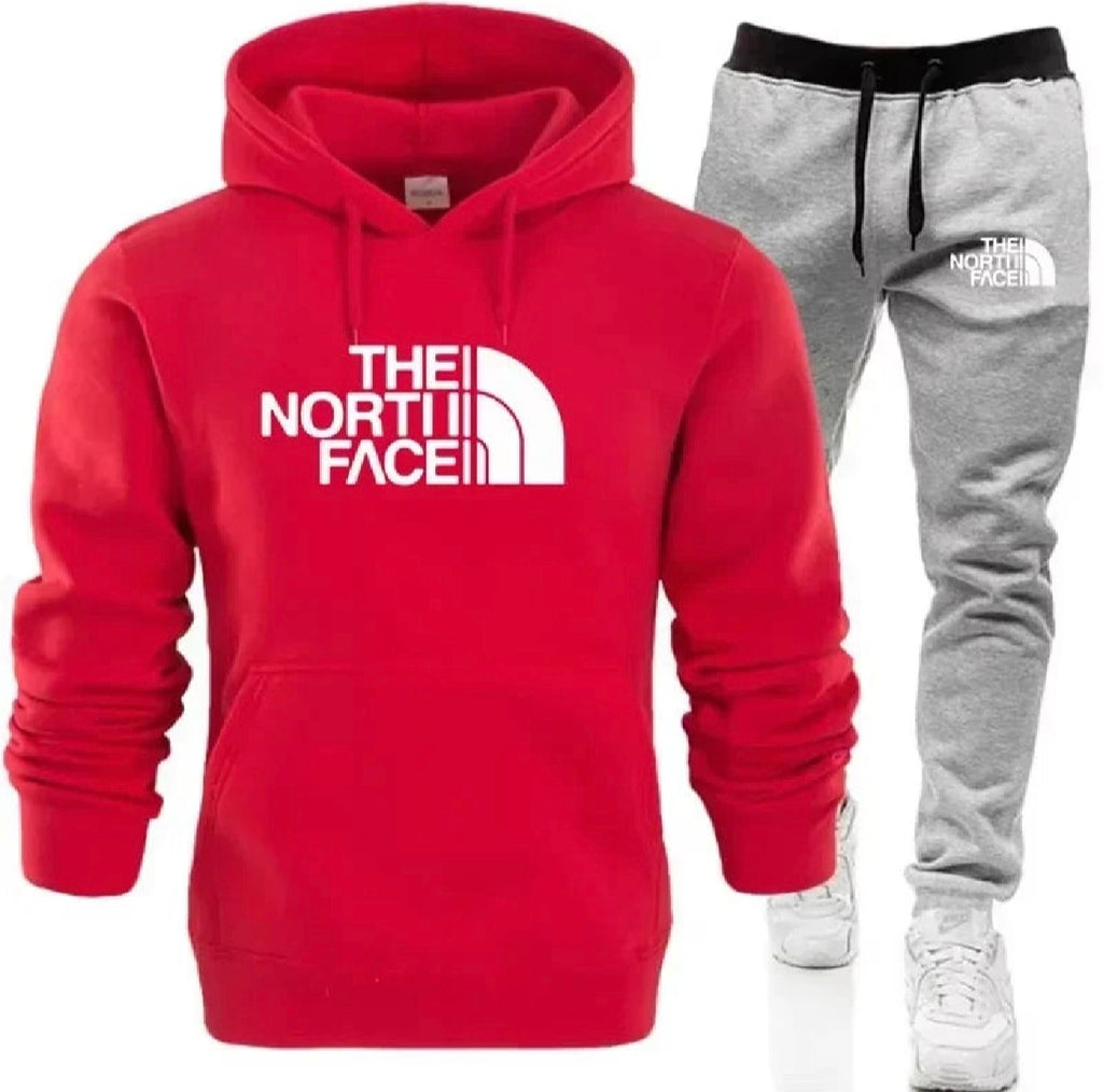 Men's Winter Fleece Hoodie Set – Outdoor Warm Tracksuit