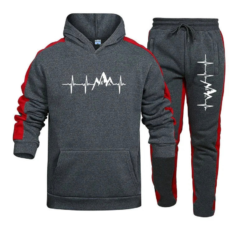 2025 Men's Printed Jogging Tracksuit • Casual Two-Piece Matching Set (Hoodie + Joggers)