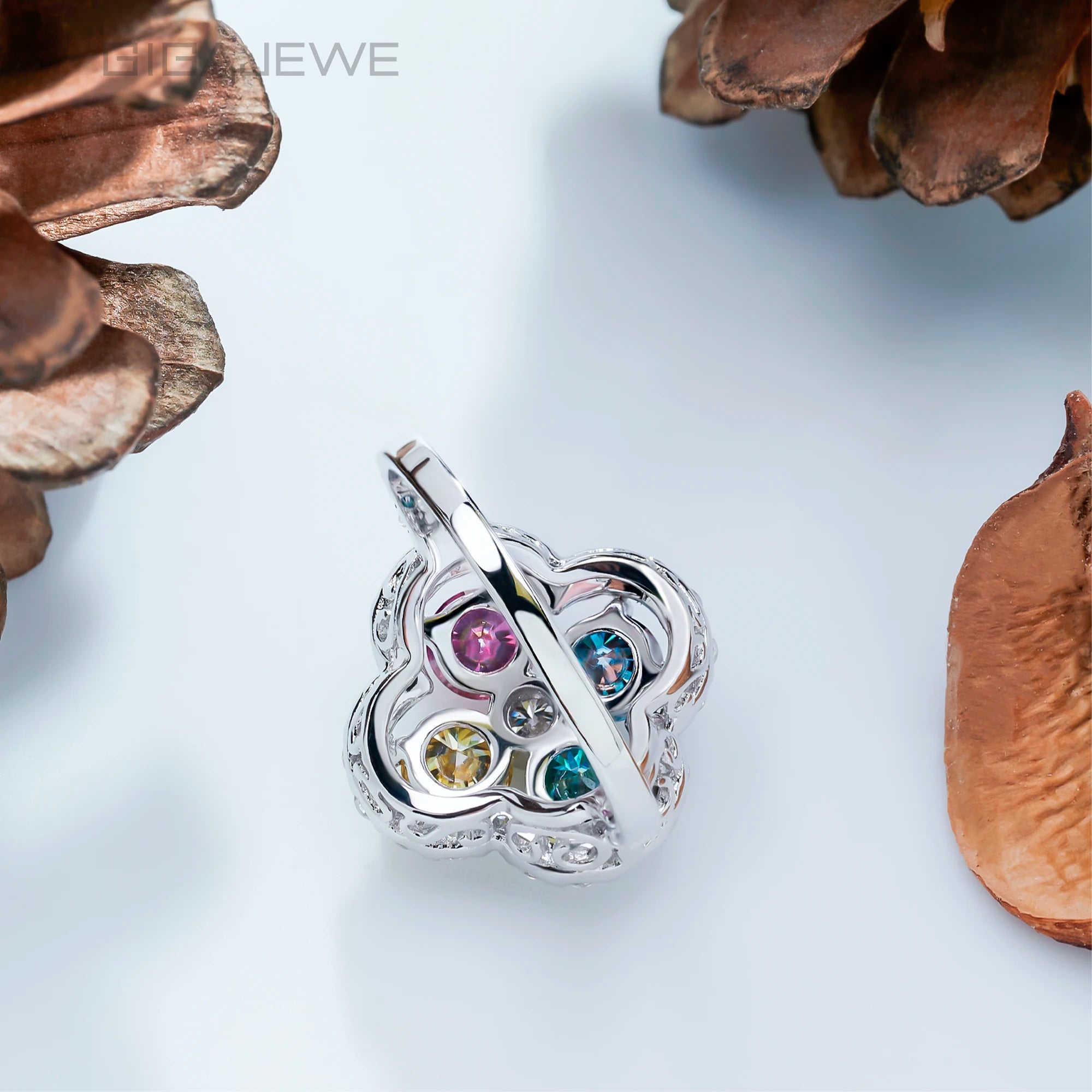 ✨GIGAJEWE Moissanite Round Cut Ring – 4 Colors