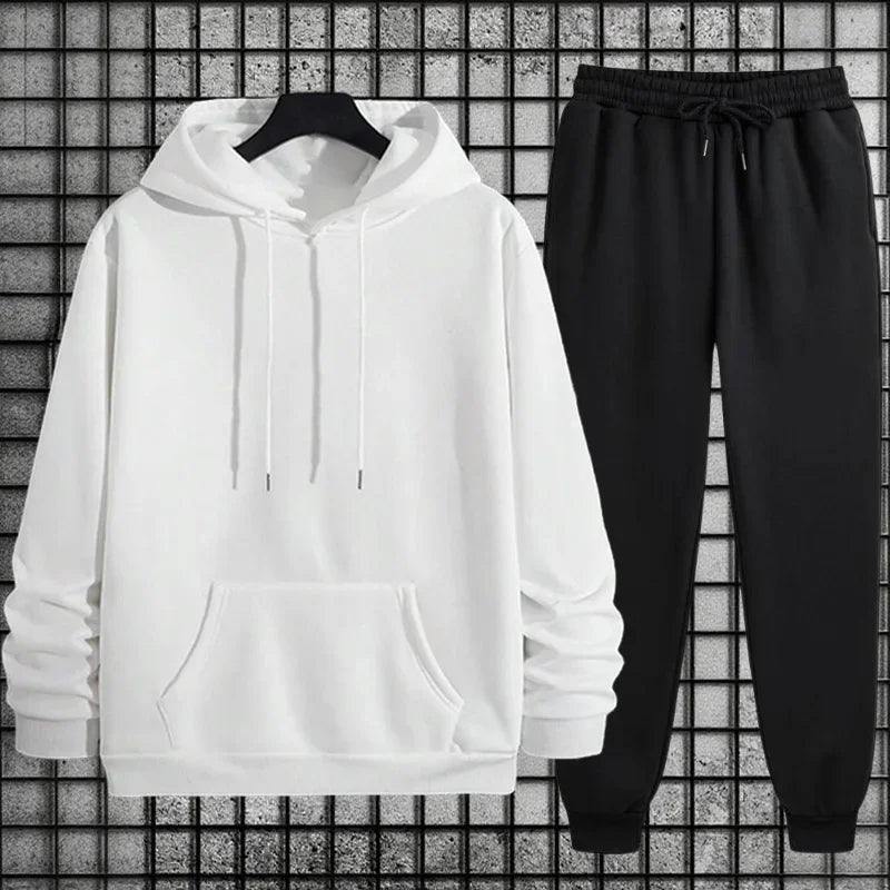 Men's Luxe Essential Tracksuit Set – Hoodie &amp; Joggers