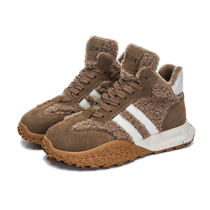 ✨ Luxe Winter Lace-Up Boots