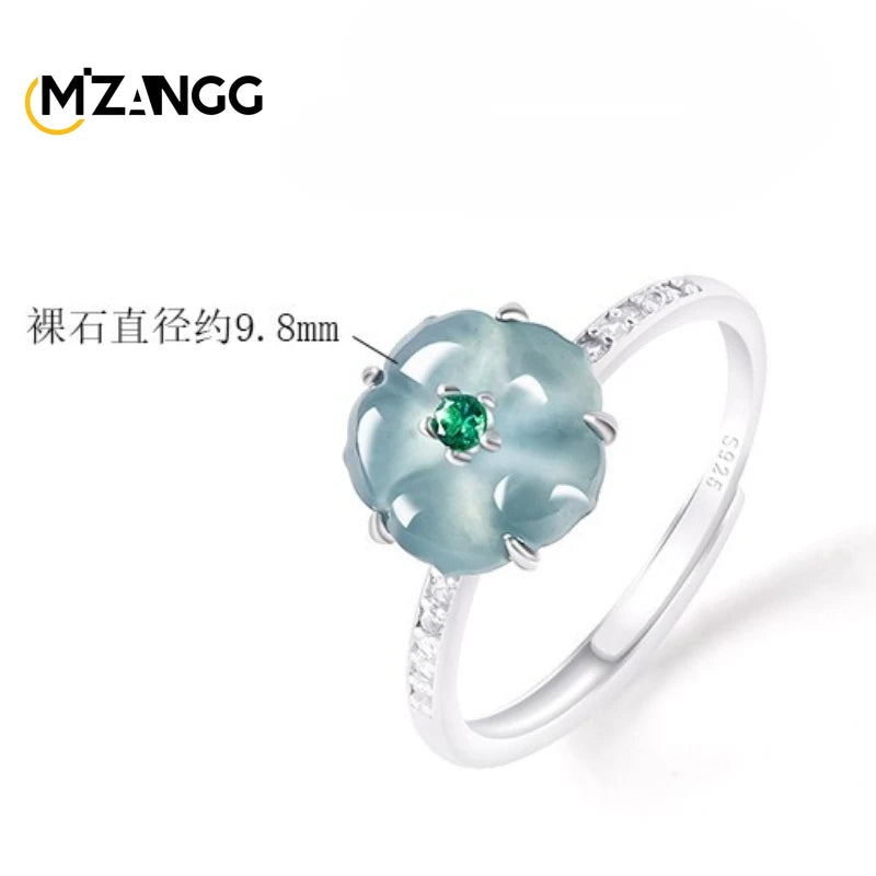 ✨Natural Jadeite Blue Water Ring