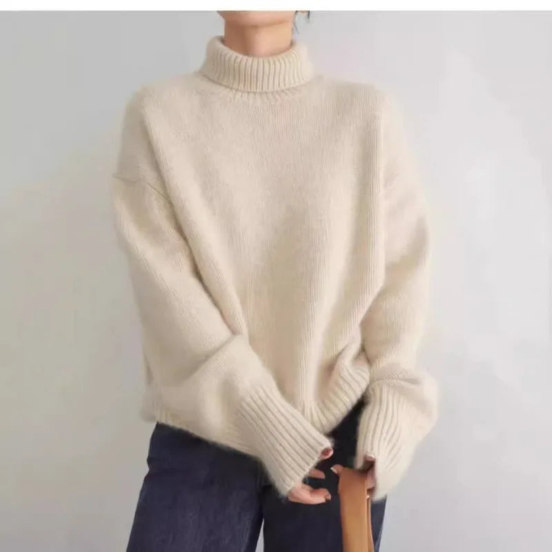 Cashmere High Neck Sweater – Women