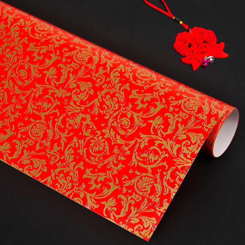 Christmas Gift Wrapping Paper – Santa &amp; Snowman Design (75×52cm)