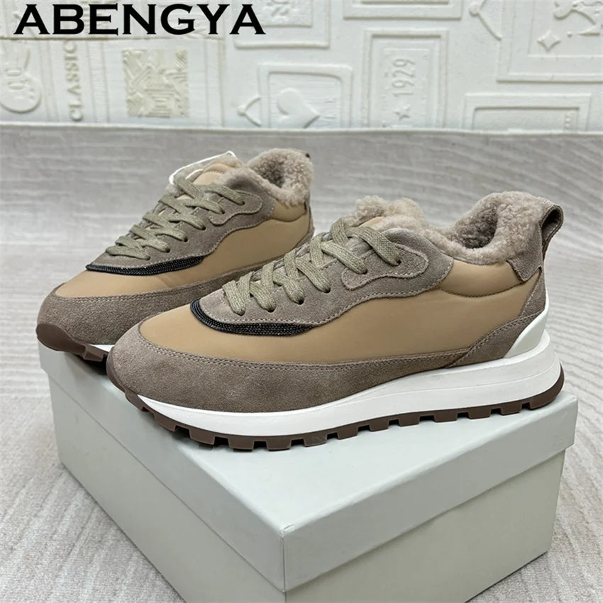 ✨ Luxe Wool-Lined Sneakers