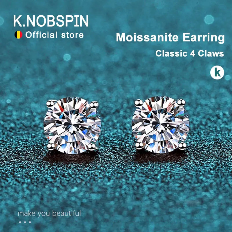 ✨ 2.0ct Moissanite Sterling Silver Earrings