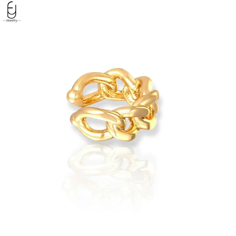 ✨Minimalist 24K Gold-Plated Ear Cuff – No Piercing Needed