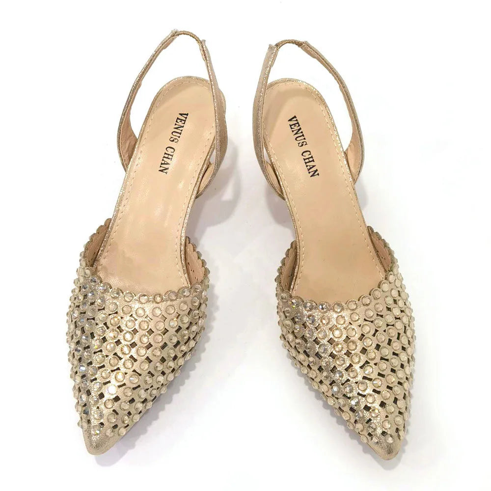 ✨ Luxe Golden Cutout Pumps