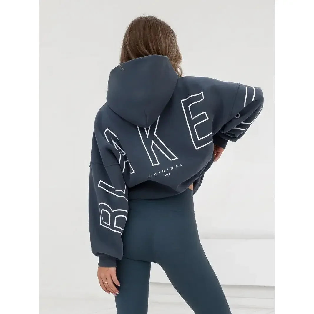 Women's Black Hooded Sweatshirt