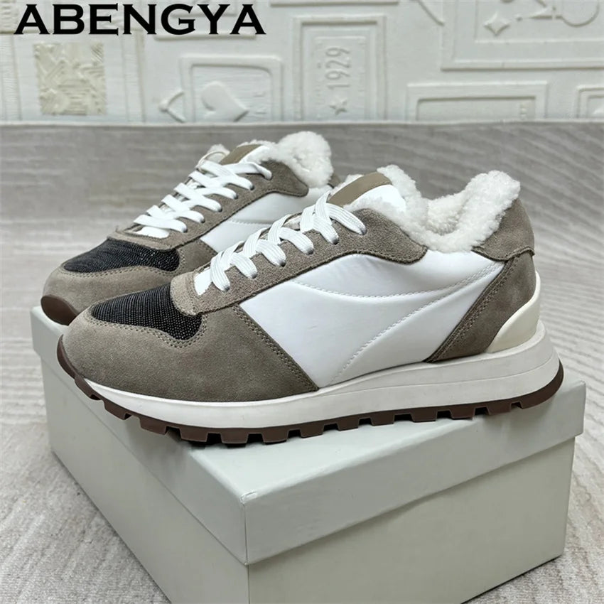 ✨ Luxe Wool-Lined Sneakers