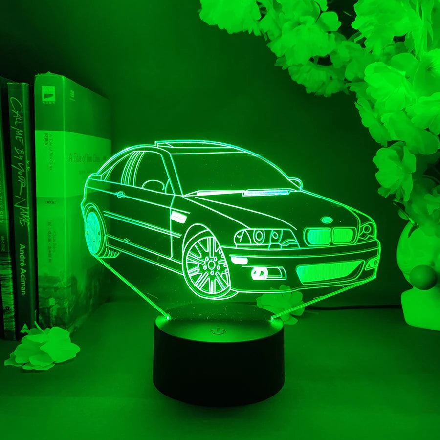 3D LED Car Illusion Lamp – 7/16 Color Night Light