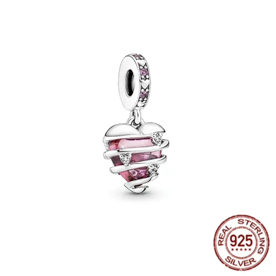 925 Sterling Silver Pink Love Potion Charm – Premium Sparkling Beads