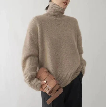 Cashmere High Neck Sweater – Women