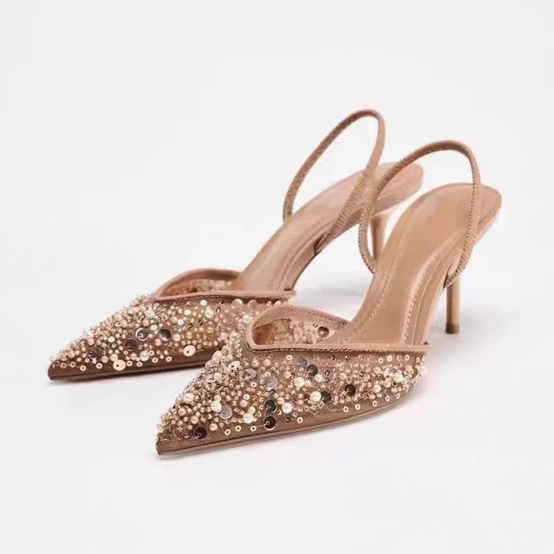 ✨ Luxe Black Sequin Heels