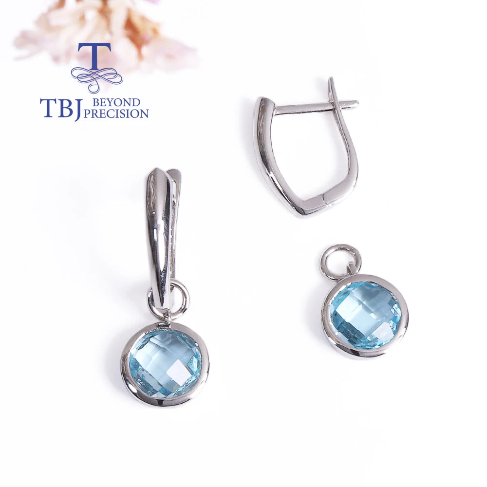 ✨ 8mm Bezel-Set Sterling Silver Drop Earrings