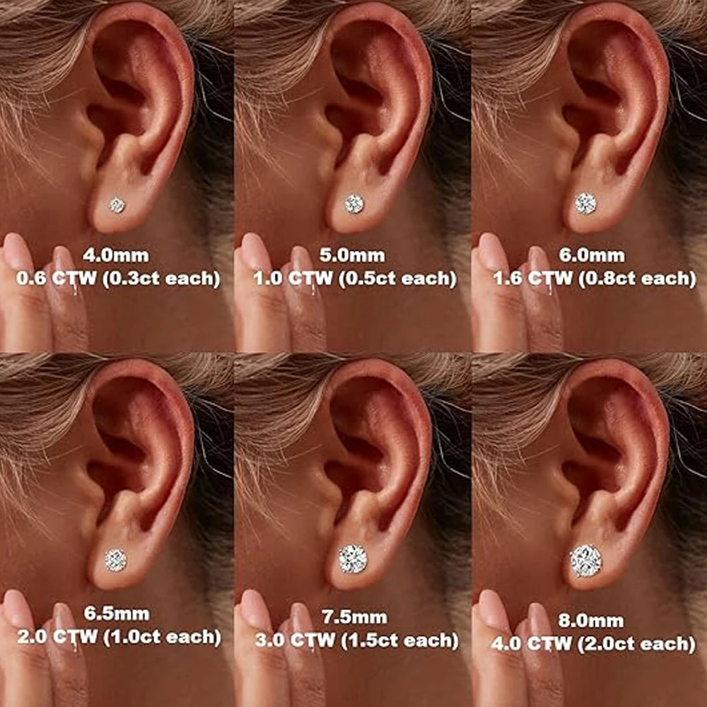 ✨ 2.0ct Moissanite Sterling Silver Earrings