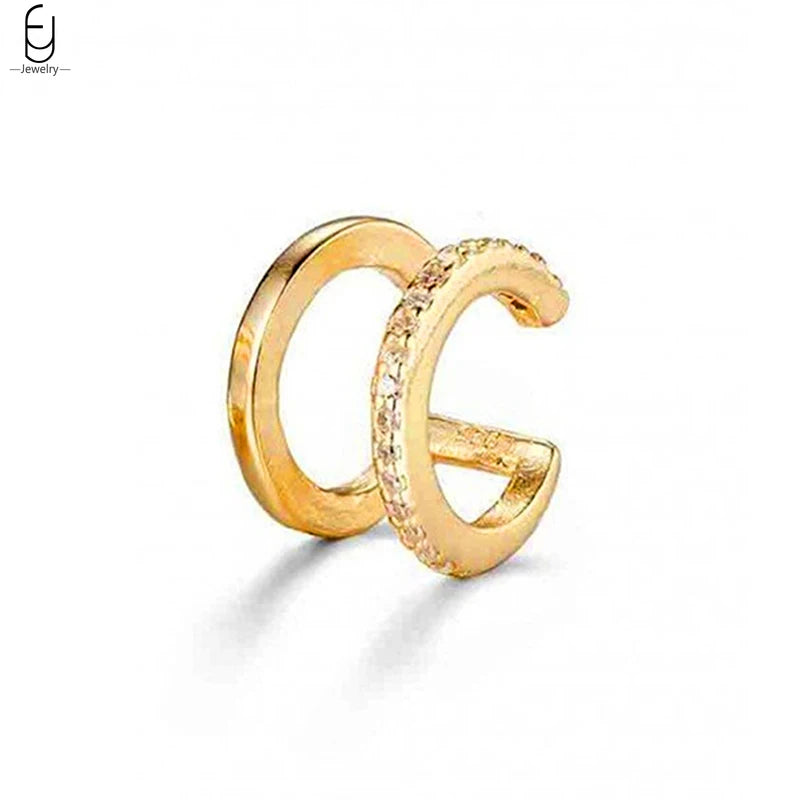 ✨Minimalist 24K Gold-Plated Ear Cuff – No Piercing Needed