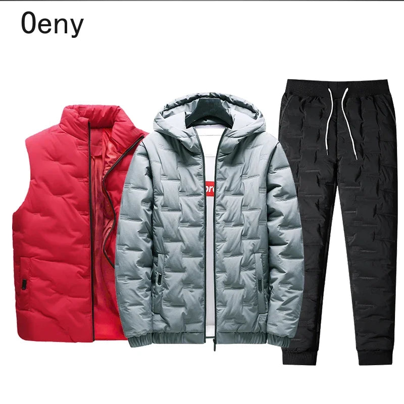🔥 Men’s Premium Winter 3-Piece Set (Jacket + Vest + Pants)