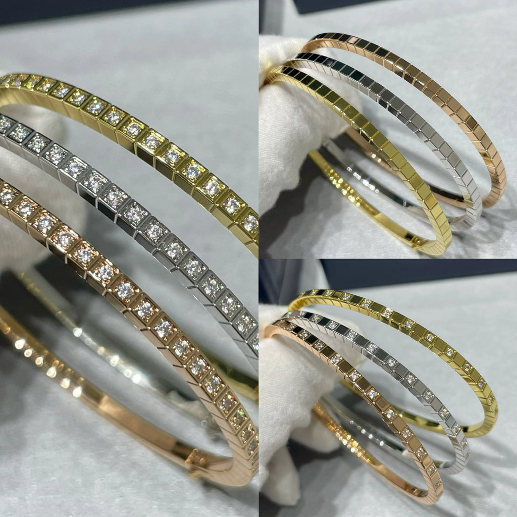 ✨ 2025 Gold-Filled Iced Bangle Bracelet