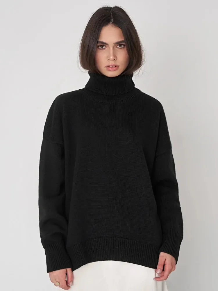 High Collar Knit Sweater