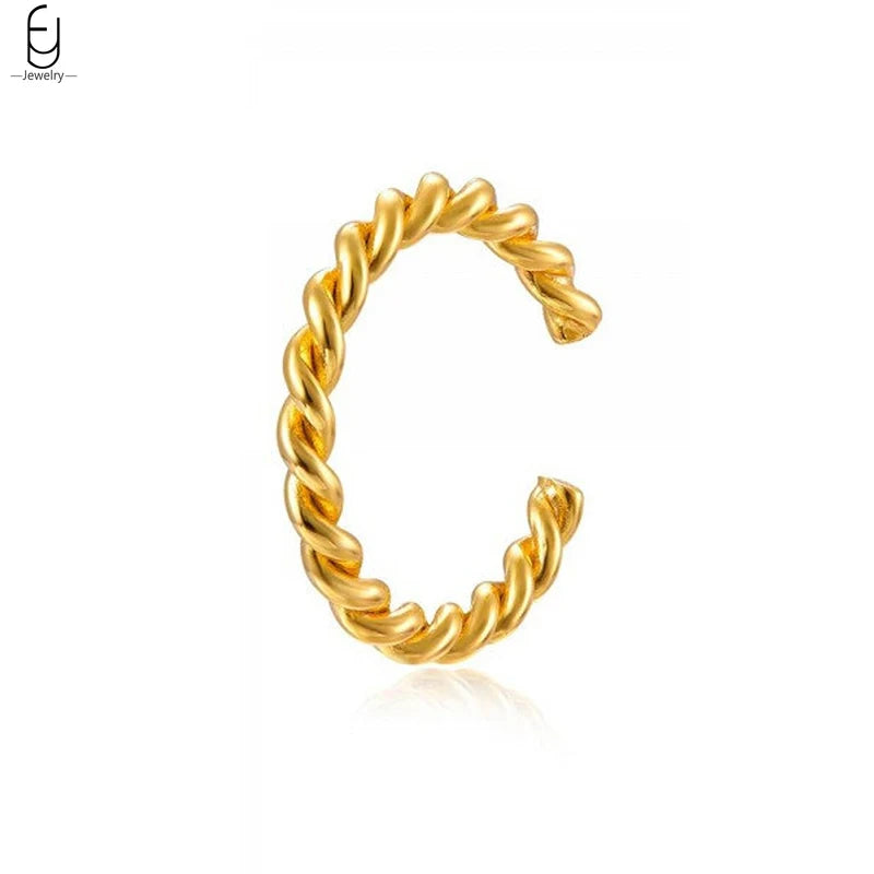 ✨Minimalist 24K Gold-Plated Ear Cuff – No Piercing Needed