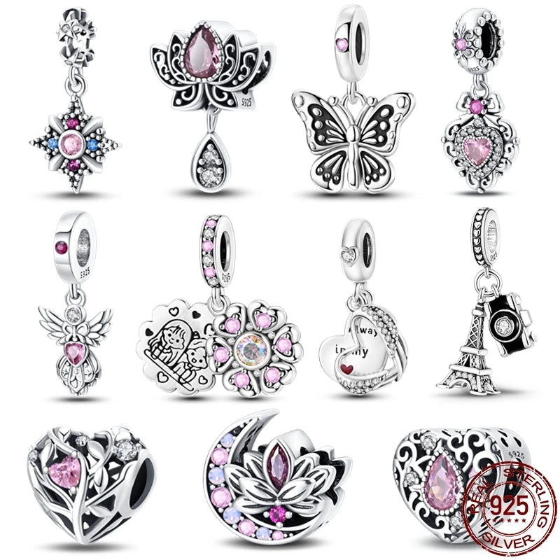 925 Sterling Silver Charm Beads – Fits Pandora Bracelets