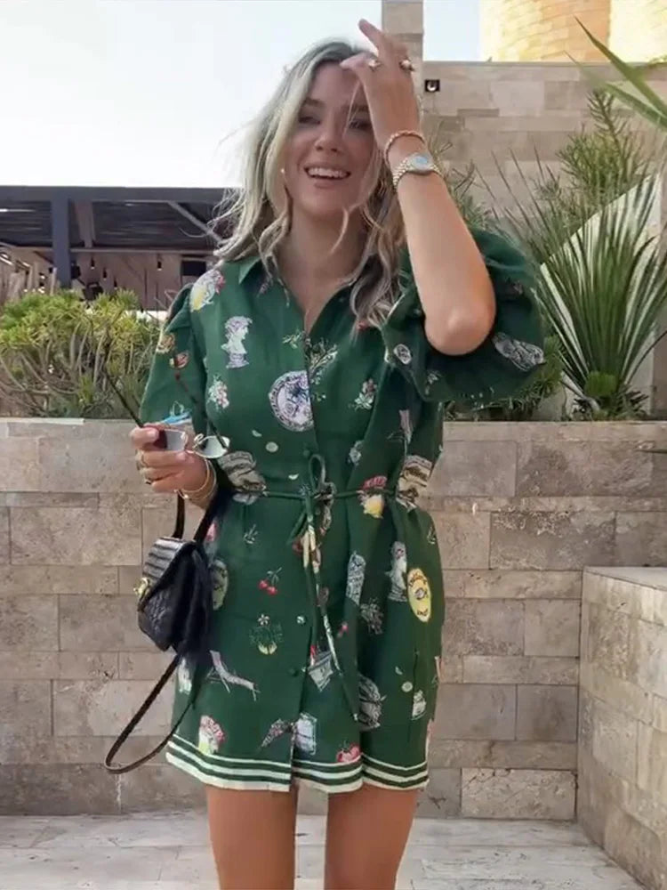 Women's Printed Short Dress 