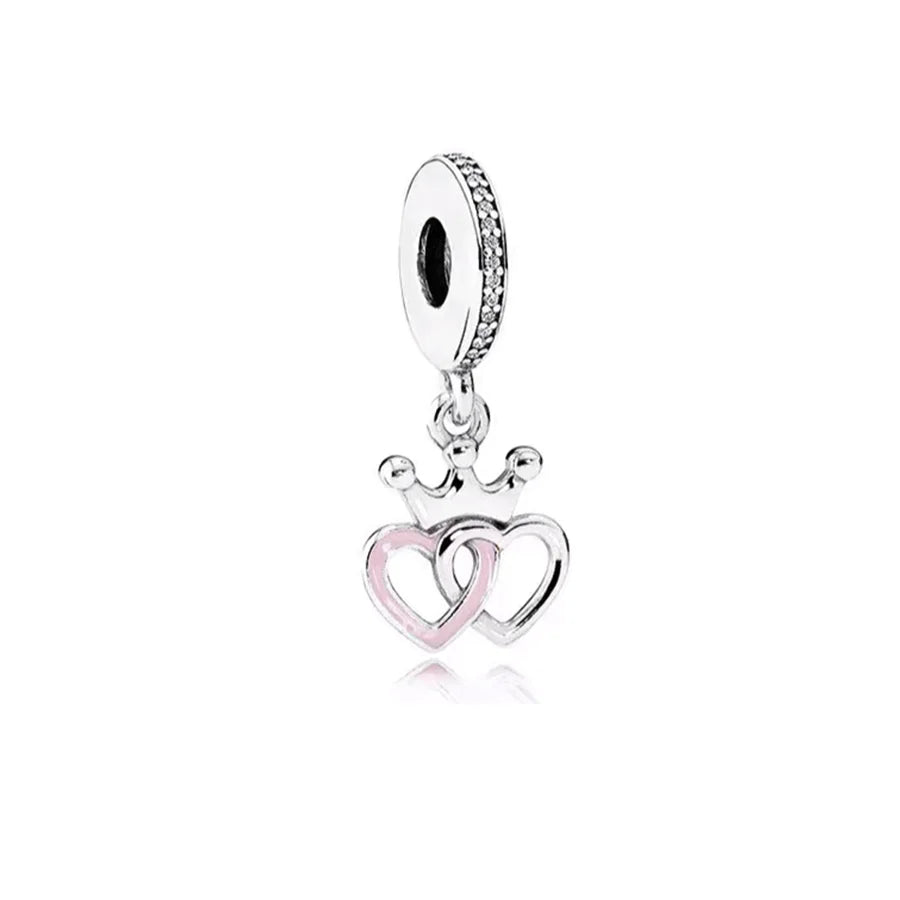 Pink Regal Crown DIY Charms – Universal Fit for Bracelets &amp; Necklaces