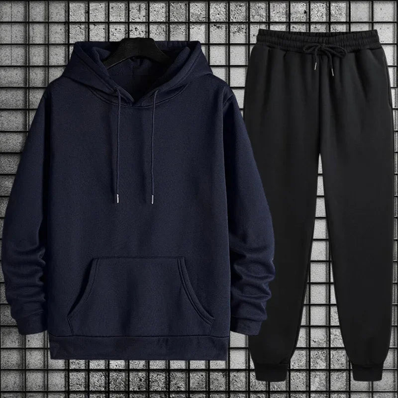 Men's Luxe Essential Tracksuit Set – Hoodie &amp; Joggers