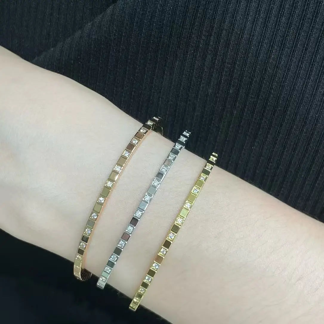 ✨2025 Gold-Filled Iced Bangle Bracelet