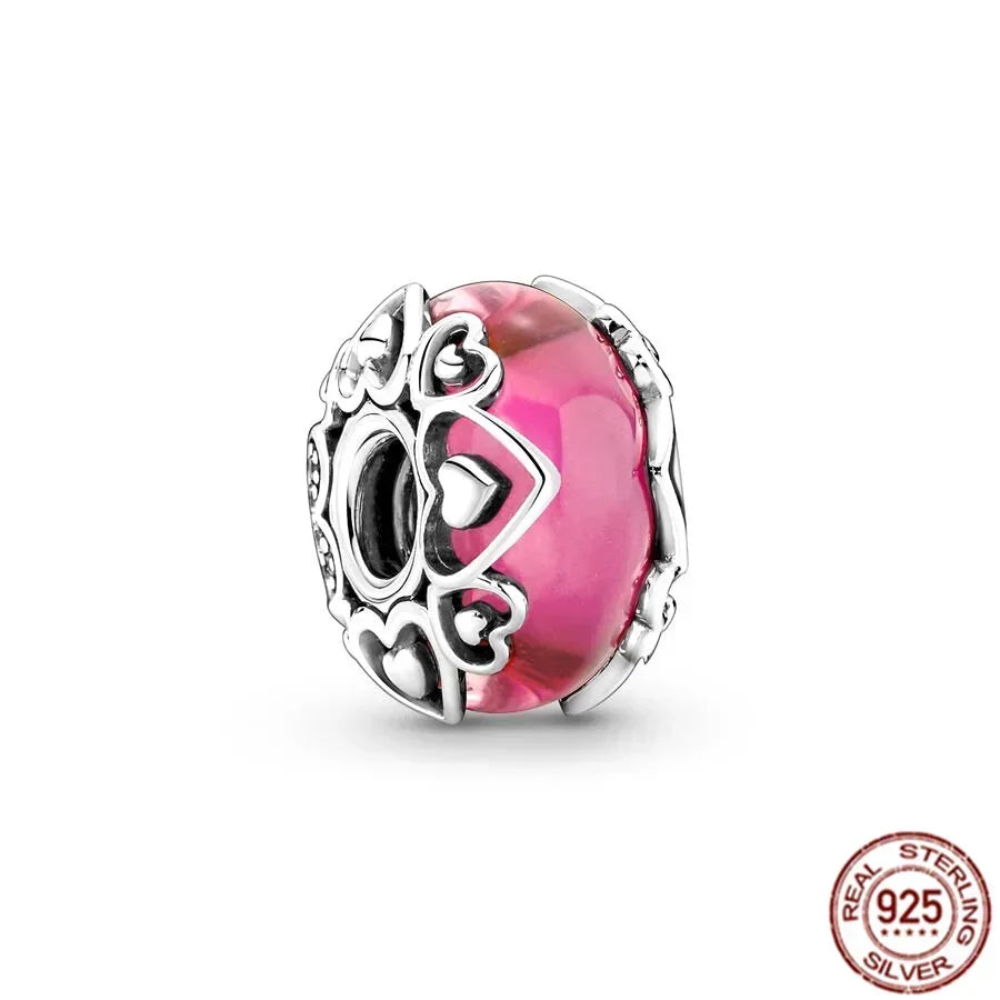 925 Sterling Silver Pink Love Potion Charm – Premium Sparkling Beads