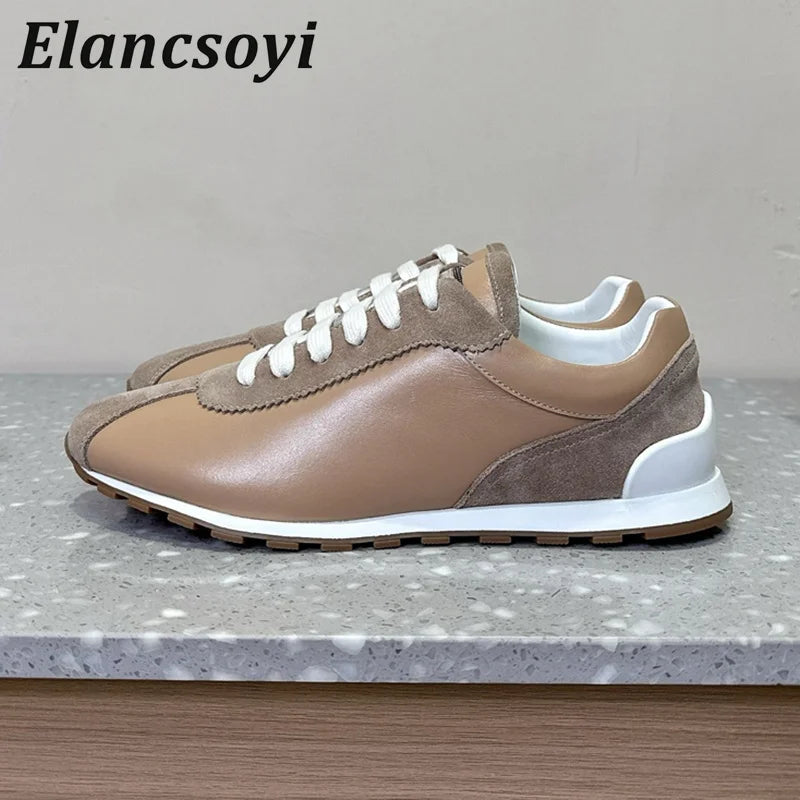 ✨ Versatile Lace-Up Flat Platform Shoes for Women