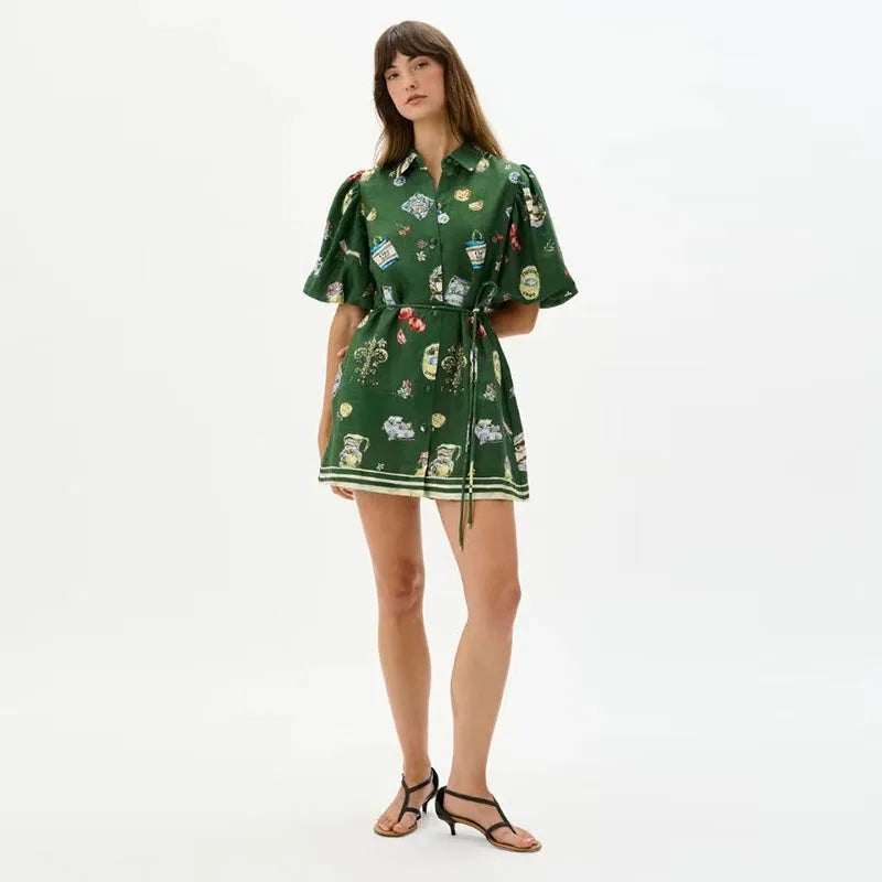 Women's Printed Short Dress 