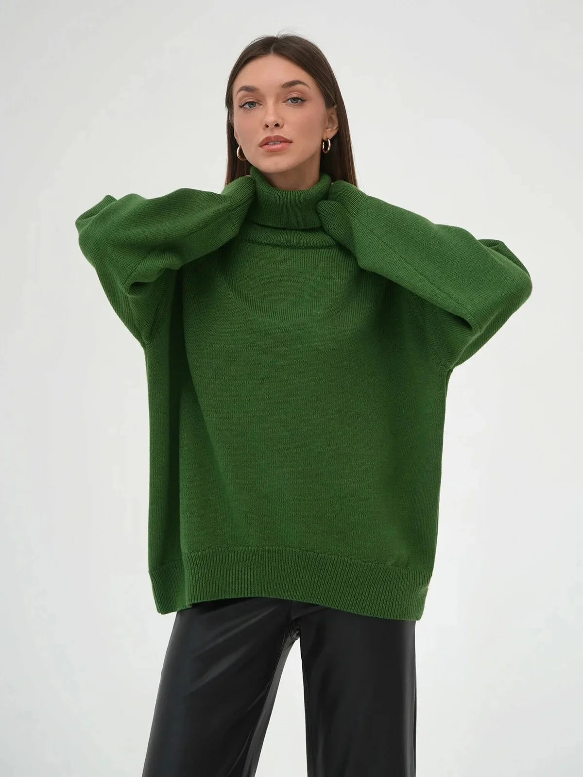 High Collar Knit Sweater