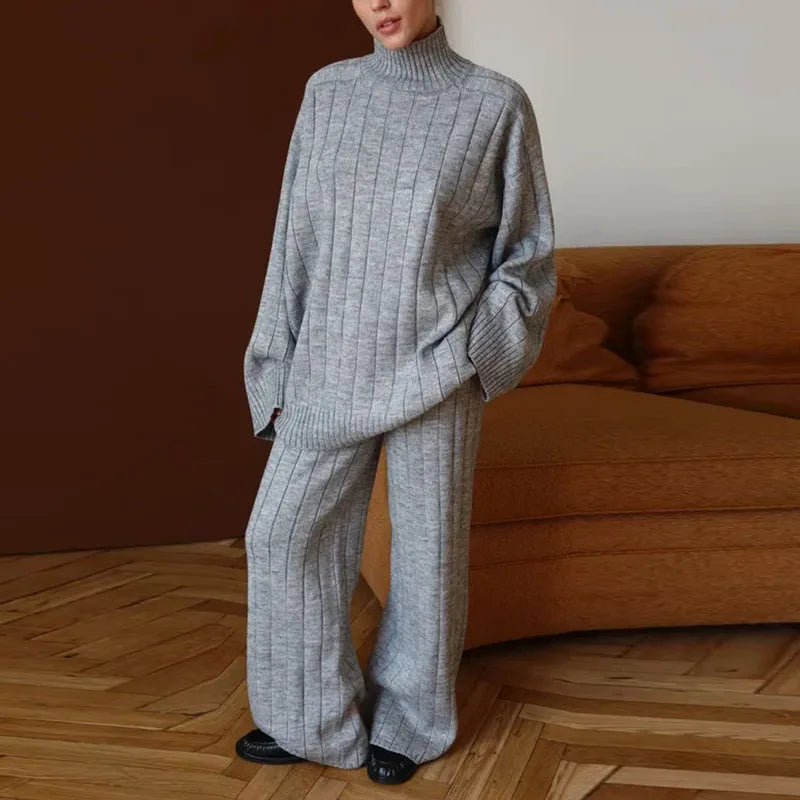 Luxe Ribbed Knit Sweater &amp; Pants Set