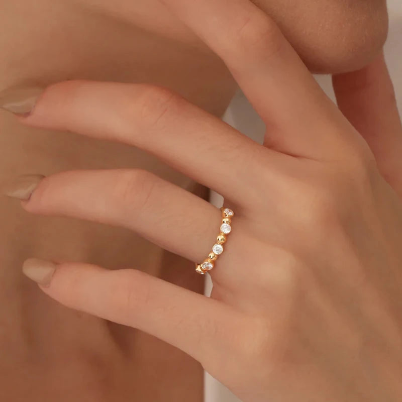 ✨ OXTAO 925 Sterling Silver Minimalist Ring