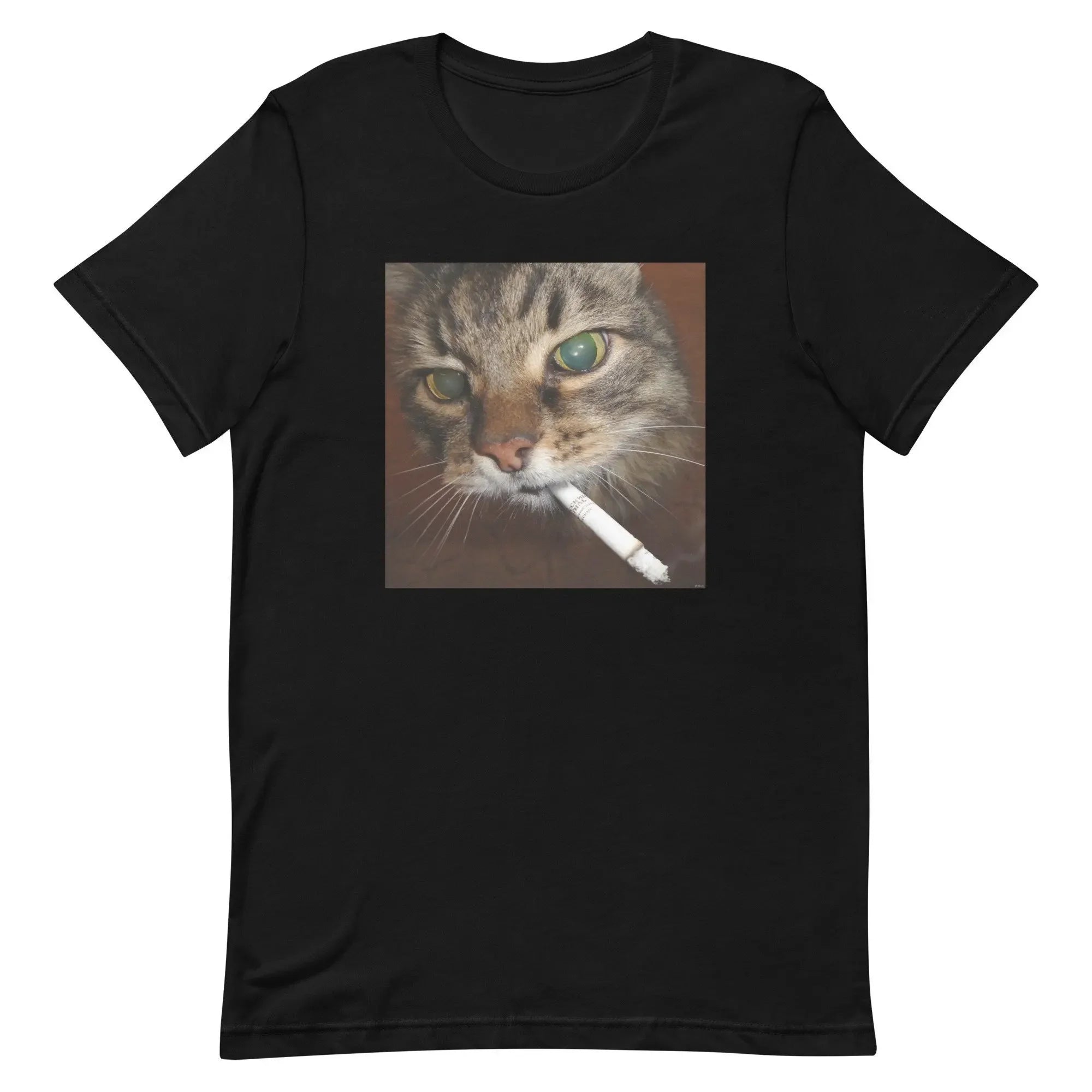 Funny Smoking Cat Tee – Meme Graphic Shirt