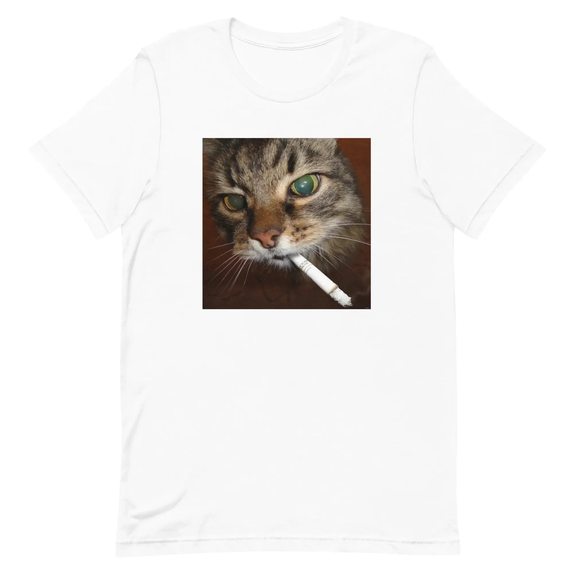 Funny Smoking Cat Tee – Meme Graphic Shirt