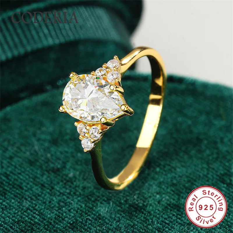 ✨ Pear Cut Moissanite Ring – D Color VVS1 (1.5ct)