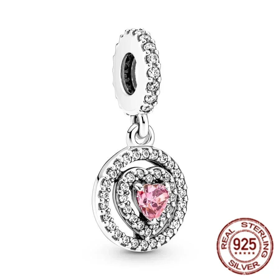 925 Sterling Silver Pink Love Potion Charm – Premium Sparkling Beads