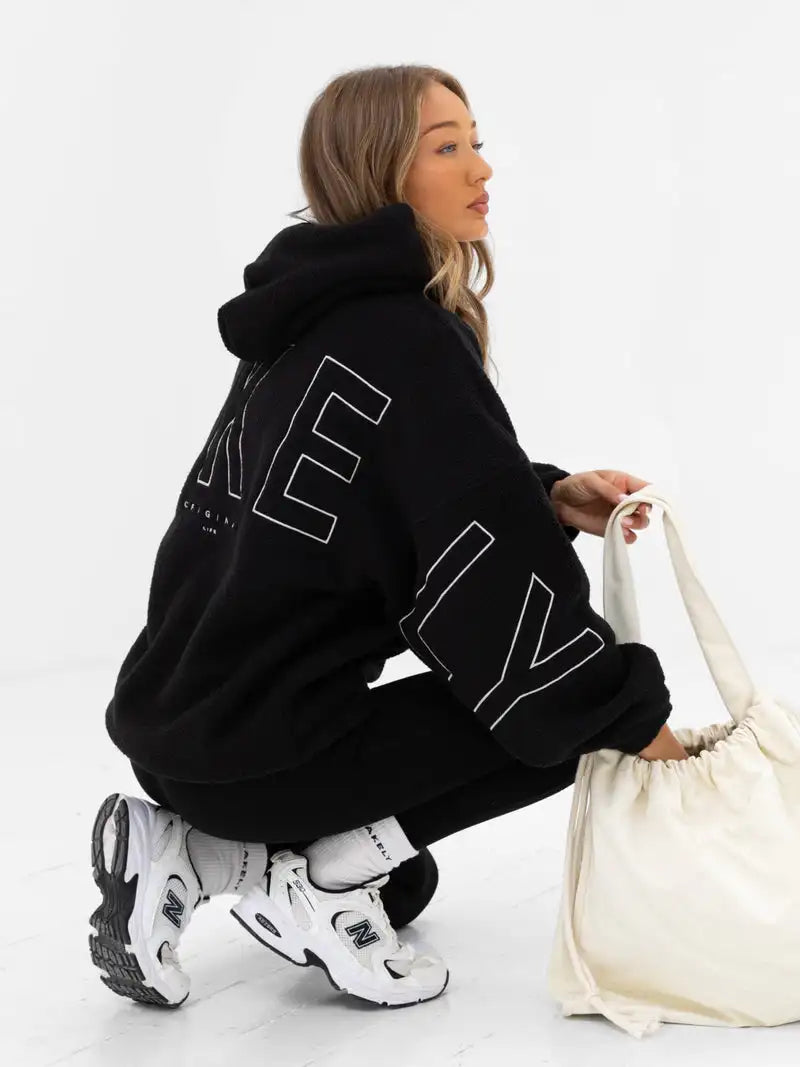 Women's Black Hooded Sweatshirt